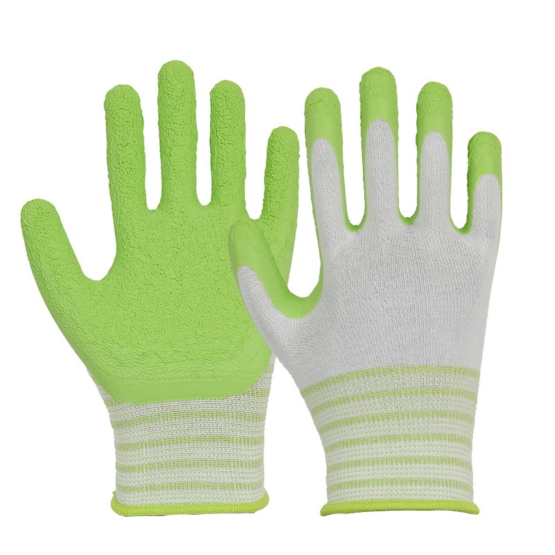 Guantes de trabajo elegantes con pantalla táctil y nuevo patrón con revestimiento de espuma de látex-541