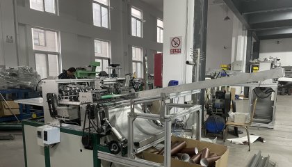 Composite paper tube labeling machine | Cardboard tube labeling machine  |  Paper tube labeling machine