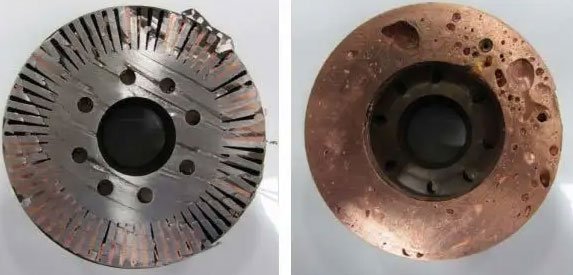Die-cast rotor bubble hole