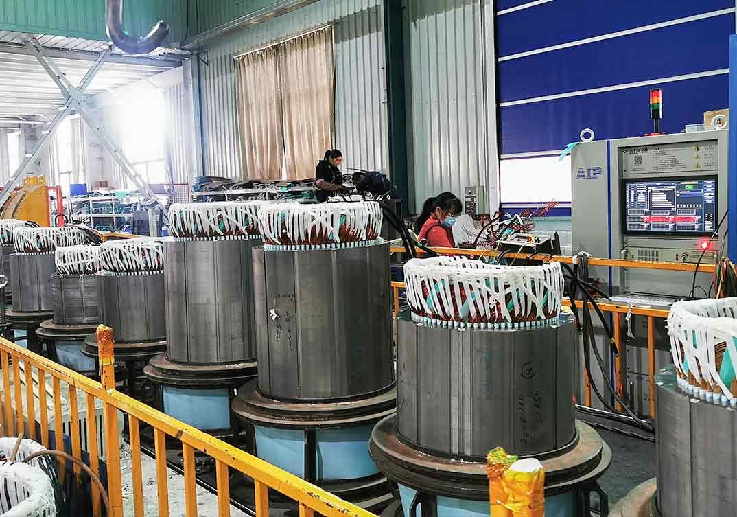 Three-phase industrial motor stator tester application site