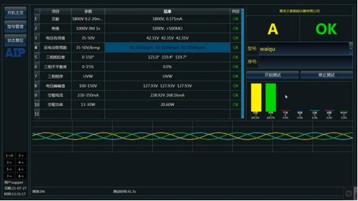 Back EMF Testing Interface