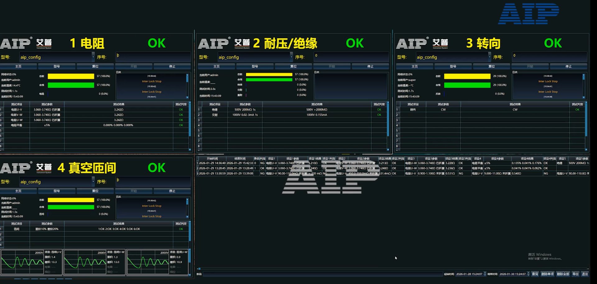 Air Conditioner Compressor Motor Stator Test  interface