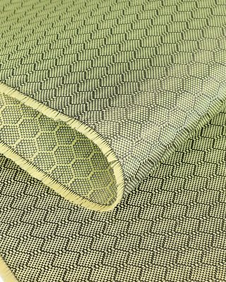 Colorful Hexagon Weave Carbon-Kevlar Hybrid Fabric