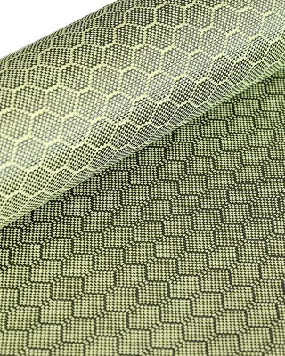 Hexagon Weave Carbon-Kevlar Hybrid Fabric