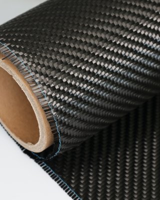 12k - 400g/480/560/640/800gsm Carbon Fiber Fabric Twill Weave