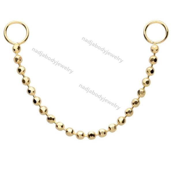 14K Yellow Gold Bead Chain