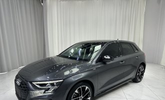 Audi A3, gray color, 2023 model, Sportback 35 TFSI, sporty style  