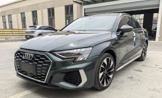 Audi A3L 2022 model, green color, stylish sports variant