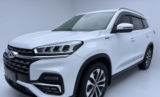 Chery TIGGO 8, white color, 2023 model, 230TCI, automatic transmission, improved version