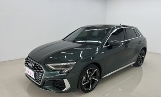 Audi A3 Sportback 2022, green color, 35 TFSI, sporty style (comes with front seat heating as original choice)  