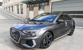 Audi A3 2023 model, gray release version, upgraded edition, gray color, sporty style  