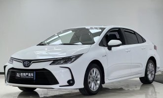 Toyota Corolla 2021, white color, hybrid engine 1.8L E-CVT, "Premium" version (lock with leather seats + seat heating)  