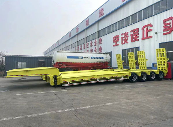 Low flat semi-trailer