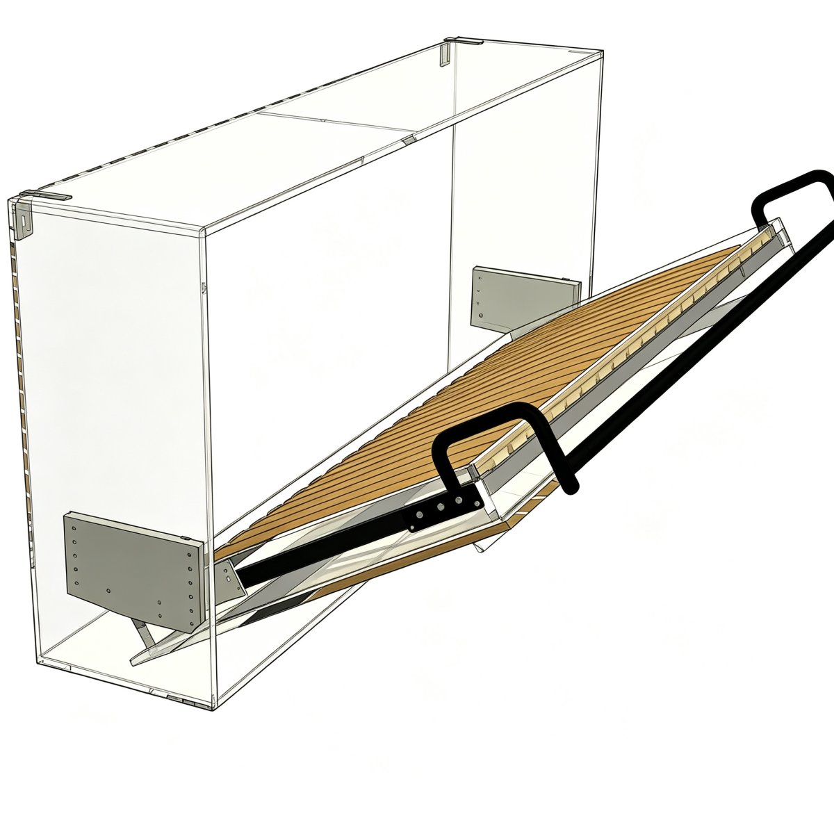 horizontal twin murphy bed