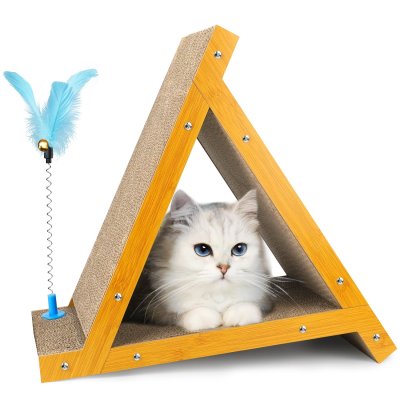 Wear-Resistant Triangle Cat Scratching Board
