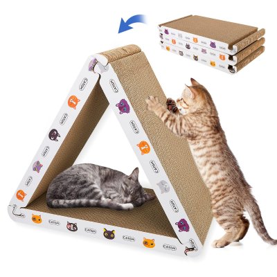 Wear-Resistant Detachable Triangle Cat Scratching Board