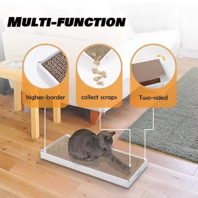 White Edge Cat Scratching Board