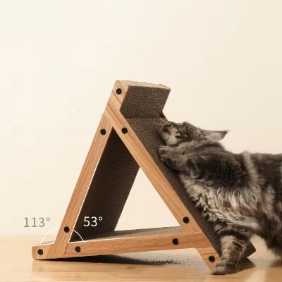 Three-Sided Corrugated Cat Scratching Board