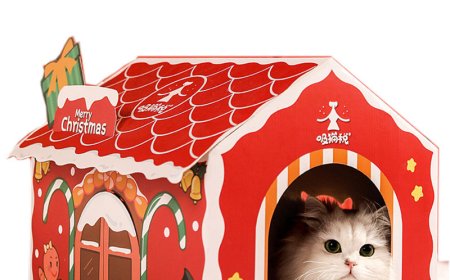 Corrugated Cardboard Cat Houses Become the New Holiday Favorite