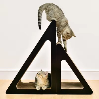 Black Side Triangle Cat Scratching Board