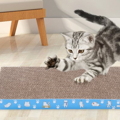 Square Blue Edge Cat Scratching Board