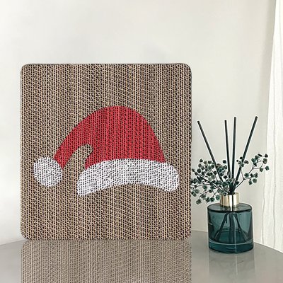 Santa Hat Cat Scratching Pad