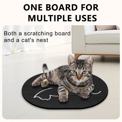 Contour Cat Scratching Pad(Black) 