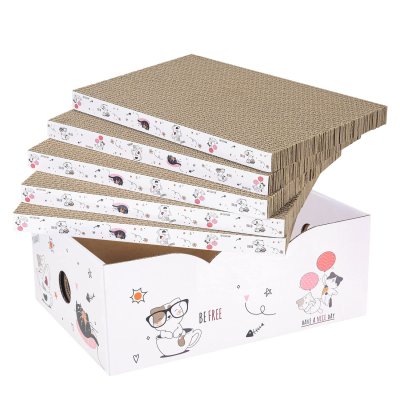 Cute Graphic Paper Box-Shaped Scratch Board