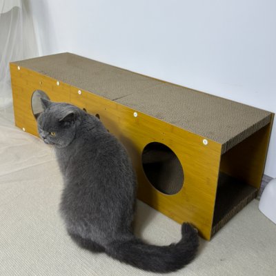 Hole MDF Cat Bed & Scratching Board