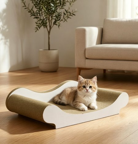 CURVED CAT SCRATCHER SOFA – COMFORT & DURABILITY IN ONE
