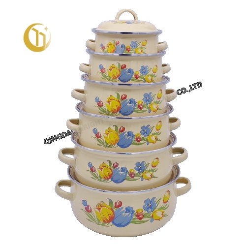 14-24CM 6PCS Enamel Casserole Set