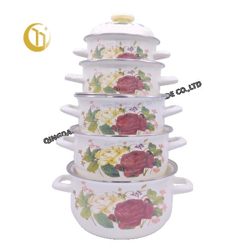 18-26CM 5PCS Enamel Casserole Set