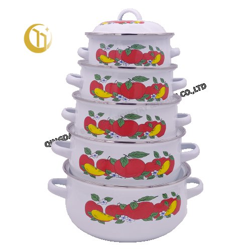 16-24CM 5PCS Enamel Casserole Set