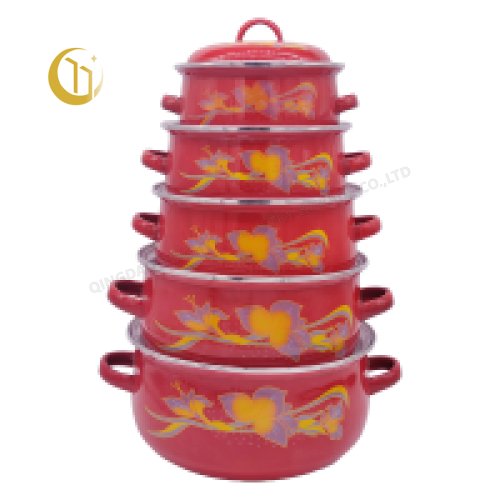 16-24CM 5PCS Enamel Casserole Set