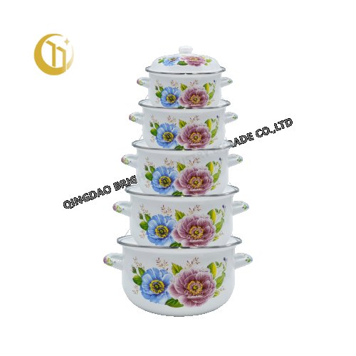 18-26CM 5PCS Enamel Casserole Set