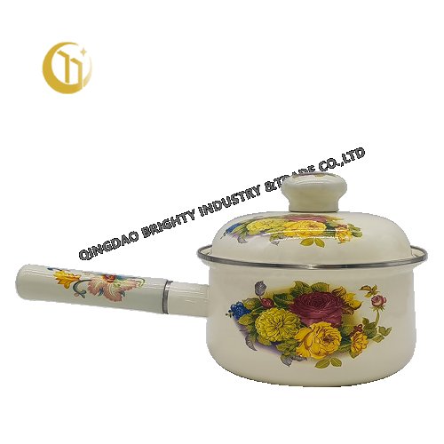 14-18CM ENAMEL POT WITH COVER