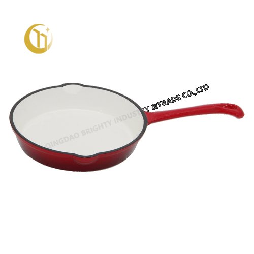 Enameled Cast Iron Skillet with Pour Spout