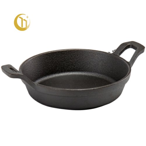 CAST IRON FRYING PAN WITH HANDLES