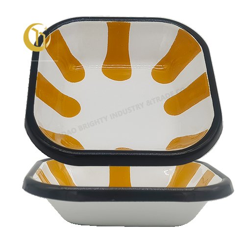 ENAMEL SQUARE BOWL