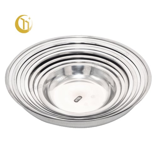 STAINLESS STEEL DEEP RICE PLATE 