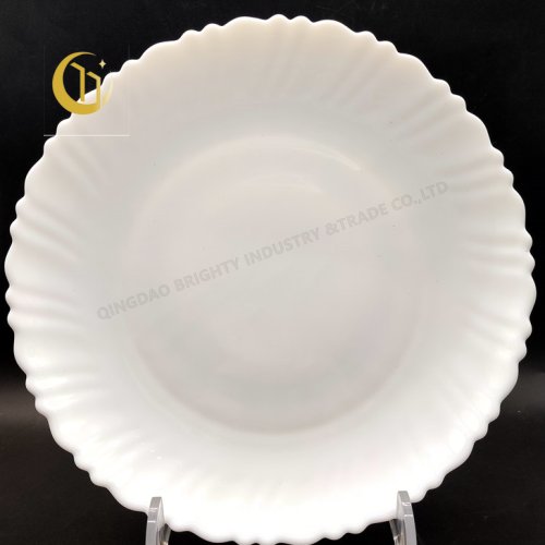 HEAT-RESISTANT OPAL GLASS SPIN FLAT PLATE