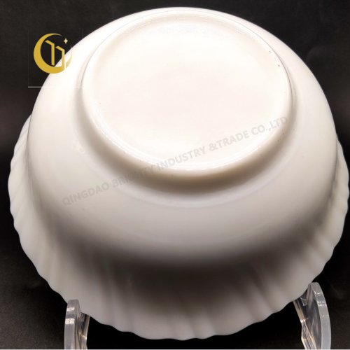 OPAL GLASS SPIN SOUP BOWL HEAT-RESISTANT