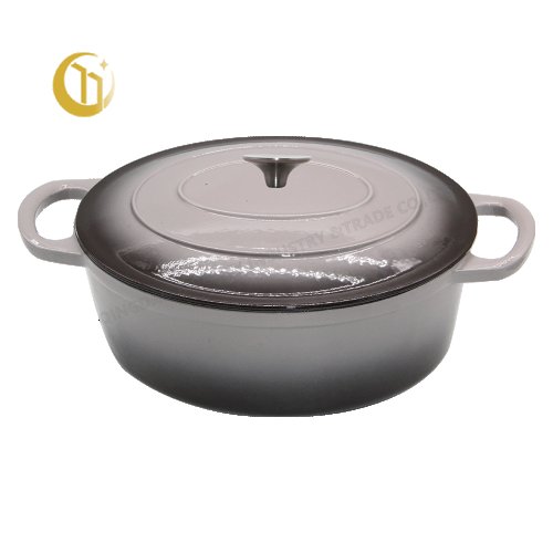 5.5L Enameled Cast Iron Skillet Casserole with Lid