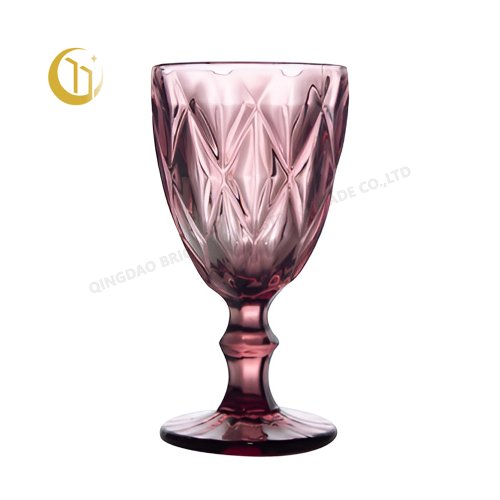 crystal colored diamond design glass
