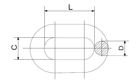 Extension Ring Chain Link Dimensions