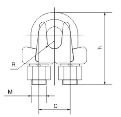 Wire Rope Clip Guy Clip JK Series Dimensions