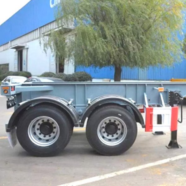 2 axles 20ft skeleton semi trailer 