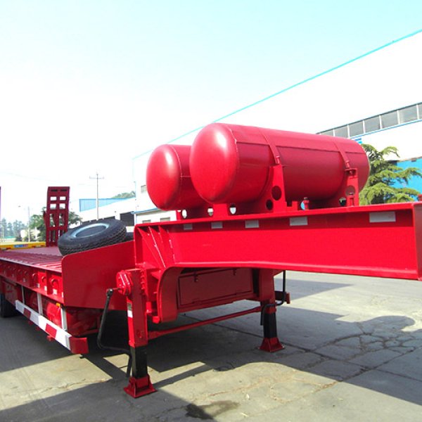 4 Axles 80T Lowbed Semi Trailer