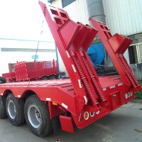 4 Axles 80T Lowbed Semi Trailer