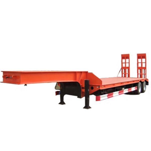 2 Axles Lowbed Semi Trailer